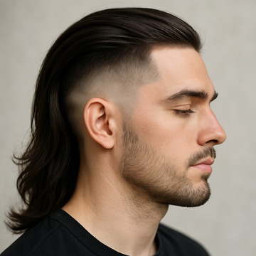 Long Hair Mid Fade Haircut