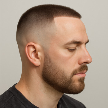 Bald Fade Haircut for White Guys
