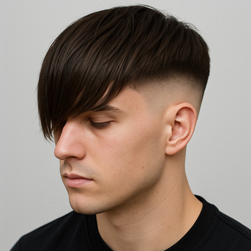 Bald fade + long fringe