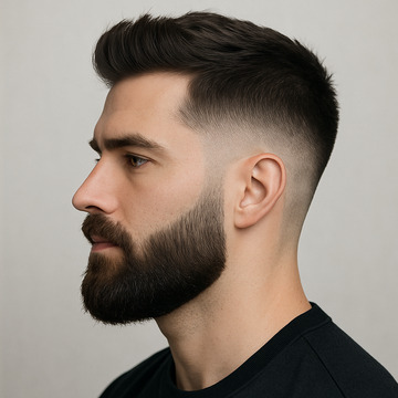 Beard taper fade haircut
