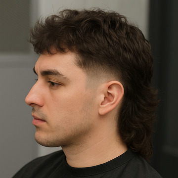Burst Fade Mullet Haircut
