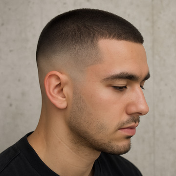 Buzz Cut Medium Fade Haircut