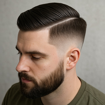 Comb Over Fade haircut