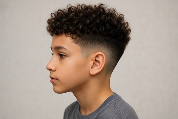 Kids and Teen Curly Fade Styles