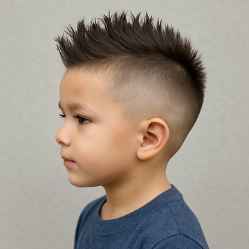 Kids Mohawk Haircut with Fade
