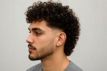 Long Curly Fade Haircut
