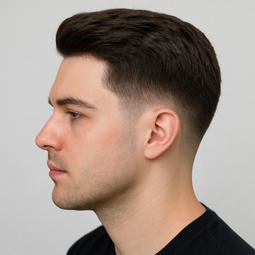 Low taper fade haircut