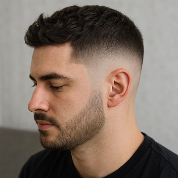 medium fade mens hairstyle
