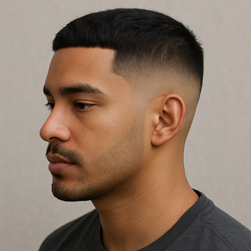 Medium skin fade haircut