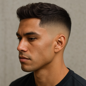 Medium skin fade haircut