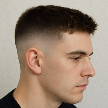 Mid Fade Haircut Short Hair