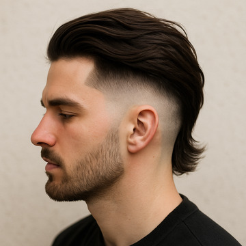 Long Hair Mid Fade Haircut