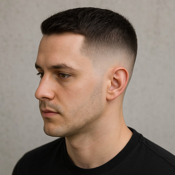 Mid skin fade haircut