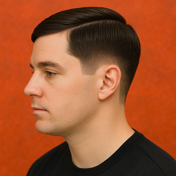 Side Part Burst Fade
