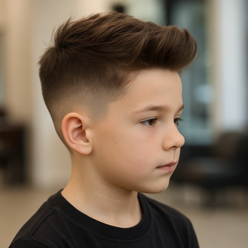 Taper Fade Kid Boy Haircut with Short Sides