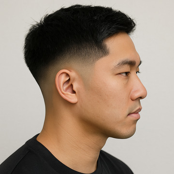 Temple taper fade haircut