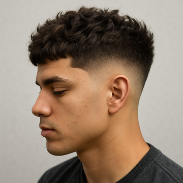 Mens Burst Fade Haircut
