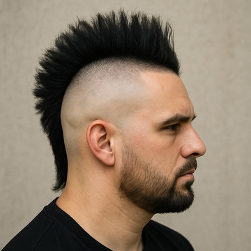 bald fade haircut Mohawk