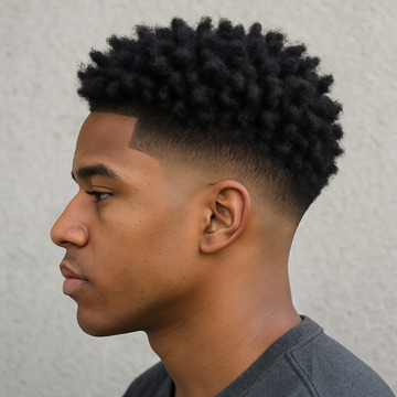 bald fade haircut Twist Sponge or Curls